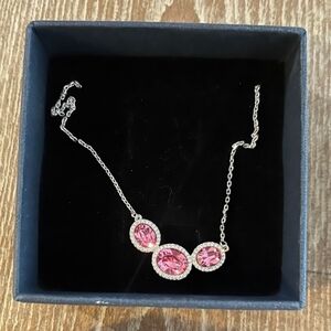 Jewelry Rhodium plated necklace with swarovski crystal elements